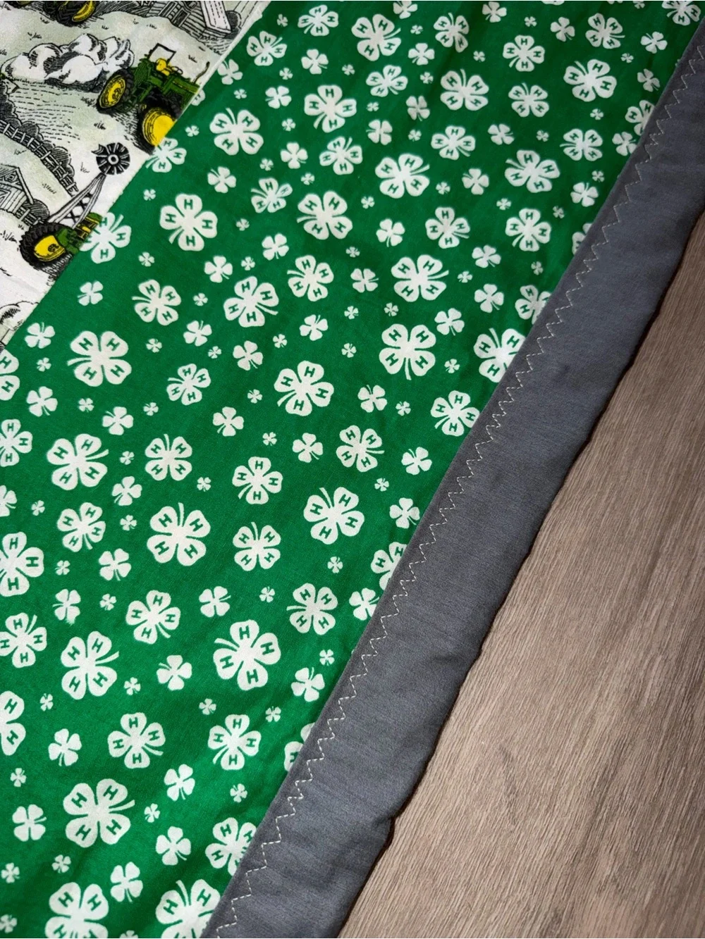 NEW Vintage Baby Toddler Quilt Patchwork Handmade John Deere